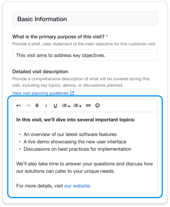 Rich Text Formatting